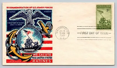 Patriotic USMC WWII Era US Armed Forces Fluegel Cover 1945 Scott 929 3C Iwo Jima • $24.95