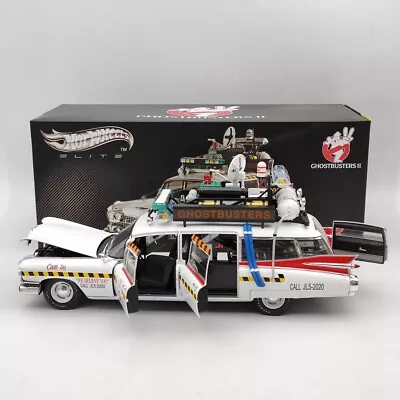 £144 • Buy 1/18 HOT WHEELS Cadillac Ghostbusters II ECTO 1A Elite X5470 Diecast Model Car