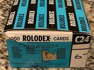 Vintage Rolodex 1000 2.25”x4” C24 Cards  - New Open Box - Made In USA • $17.95