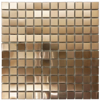 £2.90 • Buy Mosaic Tiles Sheet Brushed Bronze Metal Squares For Walls Floors Baths Kitchen