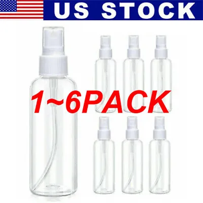 1~6Pack 30ml/60ml Travel Spray Bottle Plastic Transparent Perfume Empty Atomizer • $4.89