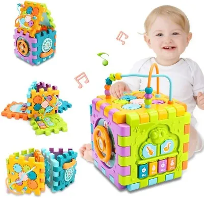 Activity Cube Baby Toys (6 In 1) Learning Play Cube For Toddlers • £22.69