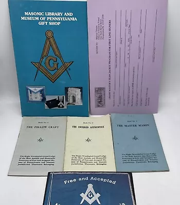 Vintage Masonic Lot - The Fellow Crafts Books & PA Mason Collectibles Lot R • $4.99