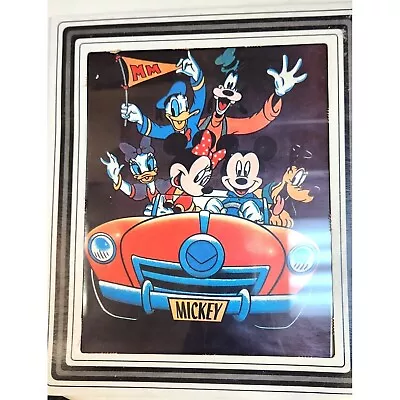 Disney Mickey Mouse & Friends Print With 8 X 10 Glass & Cardboard Frame • $20