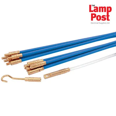 Draper 45274 - Cable Access Rod Kit - 10 X 1m Rods & Accessory Puller Kit • £18.99