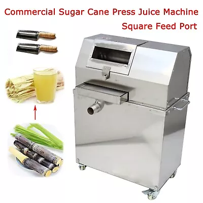 Commercial Sugar Cane Press Juice Machine Sugarcane Extractor，Square Feed Port • $1178.36