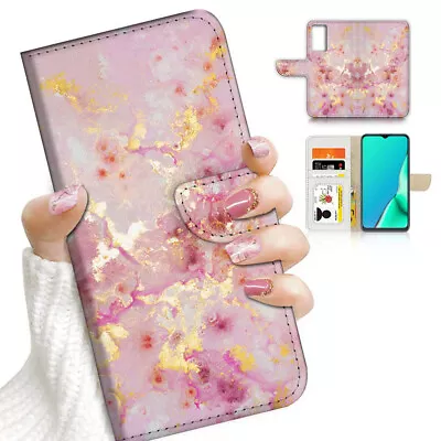 ( For Optus X Sight 2 ) Wallet Flip Case Cover AJ23157 Pink Crystal Marble • $12.99