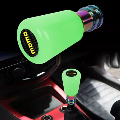 MOMO Glow In The Dark Green Acrylic Manual Stick Gear Shift Knob Shifter 100mm • $16.88