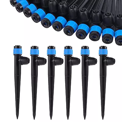 Drip Irrigation Emitters With Adjustable 360 Degree Water Flow Drippers Spray... • $16.99
