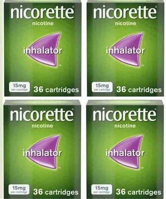 £120 • Buy Nicorette Inhalator 15mg 4 Boxes Of 36,  144 Cartridges, PLEASE READ FIRST