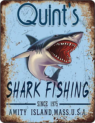 £4.99 • Buy Retro Vintage JAWS Quints Amity Shark Fishing Movie Man Cave Pub Shed Metal Sign