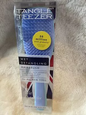 Tangle Teezer Denim Blue Wet Detangler Hairbrush Hand For Wet & Dry Hair Slim • £13