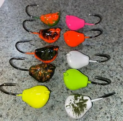 10 SPARKIE NC Tog Jigs  MIXED COLORS Sheepshead Tautog Jig Heads  BLACKFISH  • $24