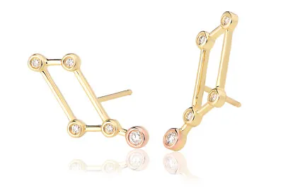 £200 • Buy NEW Official Welsh Clogau 9ct Yellow & Rose Gold Lyra Earrings £470 Off!