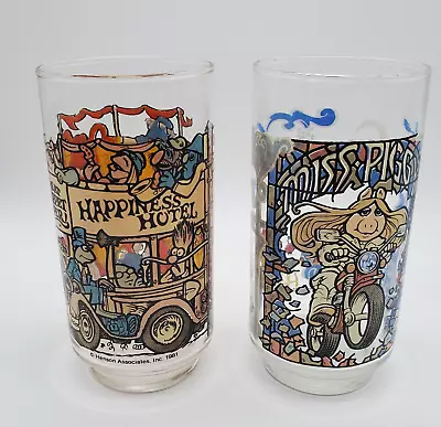 Jim Henson Muppet Babies McDonalds Glass Lot Of 2 Miss Piggy Kermit Gonzo Fozzie • $19.95