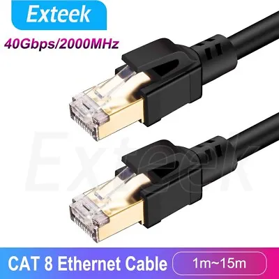 $29.95 • Buy CAT8 Ethernet Cable 40Gbps 2000Mhz Gigabit RJ45 LAN Patch Cord Network 1~25m Lot