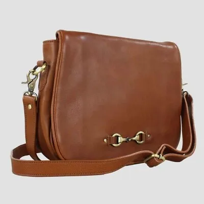 The Lucy Tan Leather Saddle Bag 37234 • £95