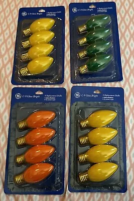 C9 GE GLOW BRIGHT Bulb VINTAGE 7W Christmas Lights Outdoor NEW Lot Of 16 • $14.87