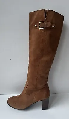 MICHAEL KORS Burke Knee High Brown Suede Boot Size 8 • $39.99