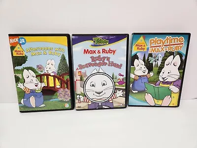 Max & Ruby Nick Jr DVD Lot Of 3 Playtime Afternoons Scavenger Hunt Rabbit Show • $12.95