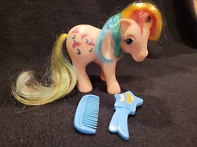 Vintage G1 Hasbro My Little Pony Parasol Rainbow With Brush Comb • $18.99