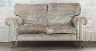 LAURA ASHLEY Kingston 2 Seater Sofa Mink Fabric Chenille #28 *FREE DELIVERY* • £595