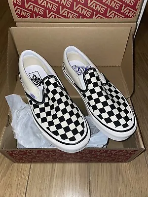 Vans Classic Slip On Checkerboard Shoes Size 6 • £49.99
