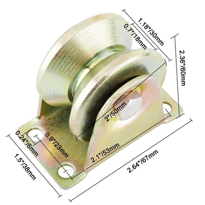 $14.88 • Buy Durable Pack Of 2 Sliding Gate Roller Steel V Type Wheel V-Groove Caster Wheel