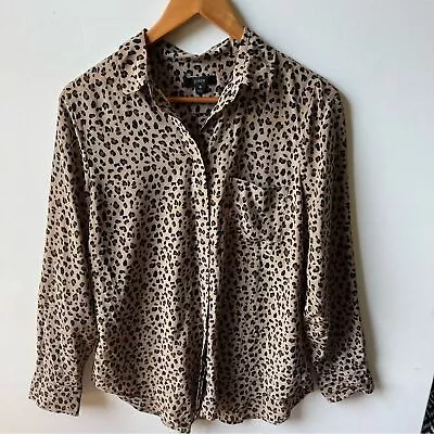 J Crew Silk Blouse Leopard Print • $22