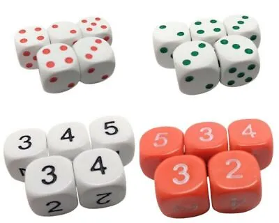 Average Dice SIX Sided D6 Sets Of 5. Numbered 233445 NOT NORMAL NUMBERED • £3.99