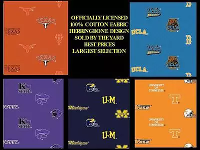 College Cotton Fabric-university Cotton Fabric-sold By The Yard-schools#98 • $17.99