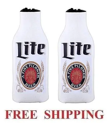 Miller Lite Throwback 2 Beer Bottle Coolers Koozie Coolie Huggie Coozie New • $14.99