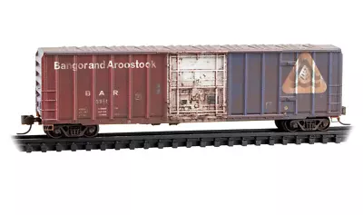 Bangor & Aroostook 50' Rib Sidebox Car Weathered Graffiti MTL#027 44 470 N SCALE • $31.98