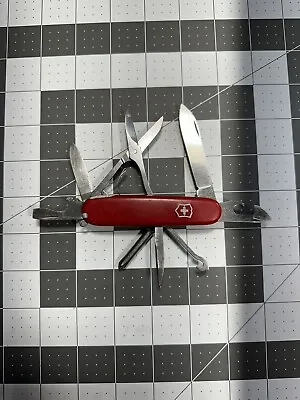 Victorinox Super Tinker Swiss Army Pocket Knife Red 91MM - Part Repair Mod -5558 • $18