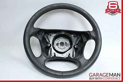 98-02 Mercedes W210 E320 4Matic 4 Spoke Driver Steering Wheel Leather Black OEM • $90