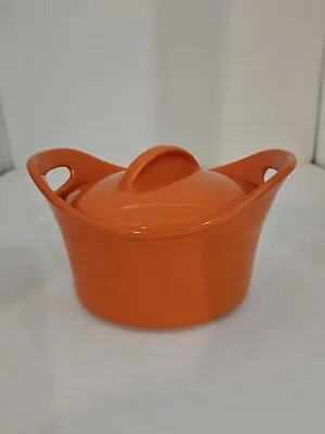 Rachael Ray  ~ Single Serve Casserole Dish With Lid  & Handles ~  Orange ~ 18 Oz • $13