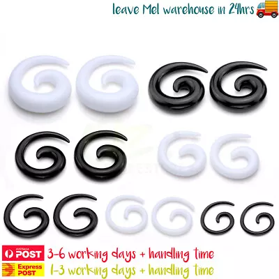 1 Pair Spiral Tapers Ear Stretchers Plugs Ear Expander Body Piercing Jewellery • $7.99