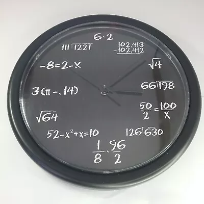 Math Equation Wall Clock - Black White Tested Working • $13.14