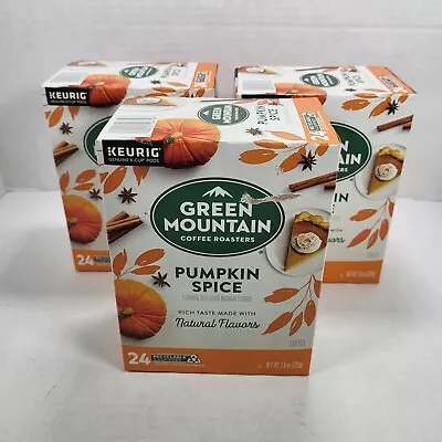 (3) Green Mountain Pumpkin Spice Coffee K-Cups 24ct Box Light Roast • $41.97