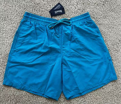 NWT Vilebrequin MOOREA - WATER REACTIVE - Swim Trunks - 2XL - MEN - BLUE - XXL • $125