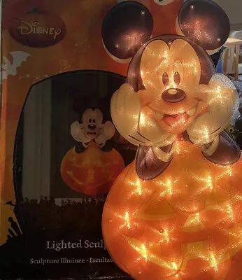 19  Disney Mickey Mouse & Pumpkin Halloween Window  Lighted Sculpture • $28