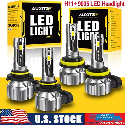 4PCS 9005 + H11 LED Headlight Bulbs Conversion Kit High Low Beam Bright White • $34.19