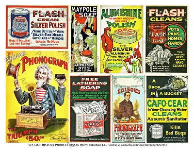 Clip Art Advertising Sign Reproductions 2 Sticker Sheets Farm Feed Grocery • $15.30