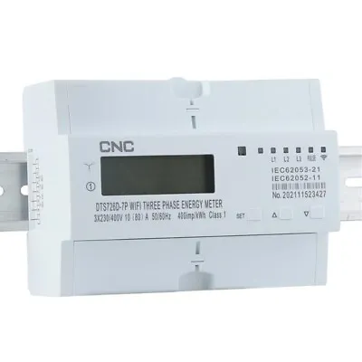 Smart Energy Meter 3Phase Power Consumption Monitor KWh Wattmeter Din Rail Timer • $116.95