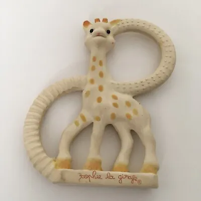 Vulli Sophie The Giraffe Soft Rubber 4.5  Teether Baby Teething Ring Toy Golden • $6.97