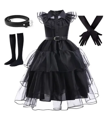 Wednesday Adams Costume With Wig • $14.99