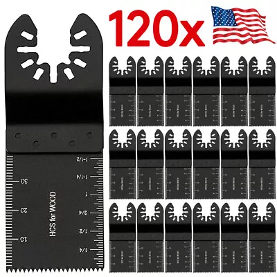 120pcs Oscillating Multi Tool Blade Saw Blades Wood Metal Cutter For Dewalt Fein • $17.95