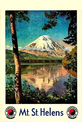 Visit Mt. St. Helen  1924 Travel Poster Vintage Advertising 5 Sizes To 20x30 • $20.95