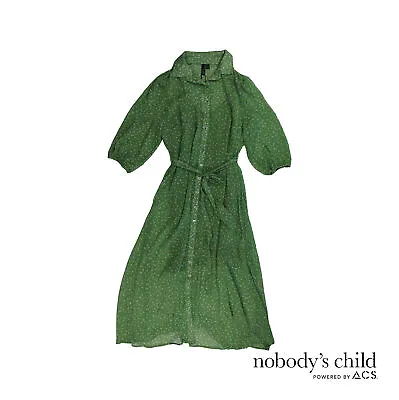 £14.99 • Buy Nobody's Child Ditsy Floral Malika Midi Shirt Dress Size UK 10