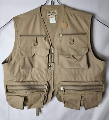 Cabela's Men M Three Forks Khaki Full Hunting Vest • $44.85